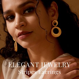 18K Gold Dangle Earrings for Women