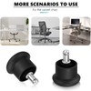 GIOVARA Pack of 5 Glide Castors for Office Chair Wheel