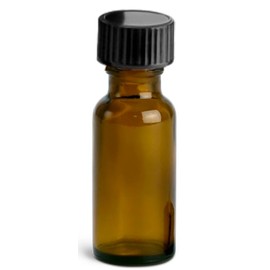 Premium Amber Glass Boston Round Bottles, 1/2 oz (15ml) Capacity - Durable, UV-Protective 2-Pack with Leak-Proof Black Cone-Lined Caps - Perfect for Essential Oils - Perfumes