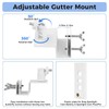 2Pack Adjustable Gutter Mount for 𝐑𝐢𝐧𝐠 Stick Up Cam/𝐑𝐢𝐧𝐠 Spotlight