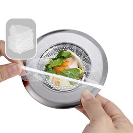 BATHRINS Kitchen Sink Drain Strainer Combination 100 Pieces of Sink Strainer Net Bags - Double Layered Design Makes It Easy for You to Clean The Sink Without Any Blockages