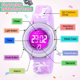 Viposoon Watch for Kids, Toddler Watches for Girls Toys for Girls Age 3 4 5 6 7 8 9 10 Best Gifts for Girls Age 3-10 Birthday Presents for 3-11 Year Old Girls Unicorn Toys for Girls