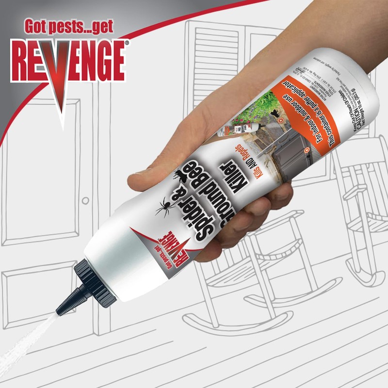 Revenge Spider & Ground Bee Killer for Indoors and Outdoors,