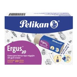 Pelikan Goma de Borrar Ergus 20 con 20 Piezas