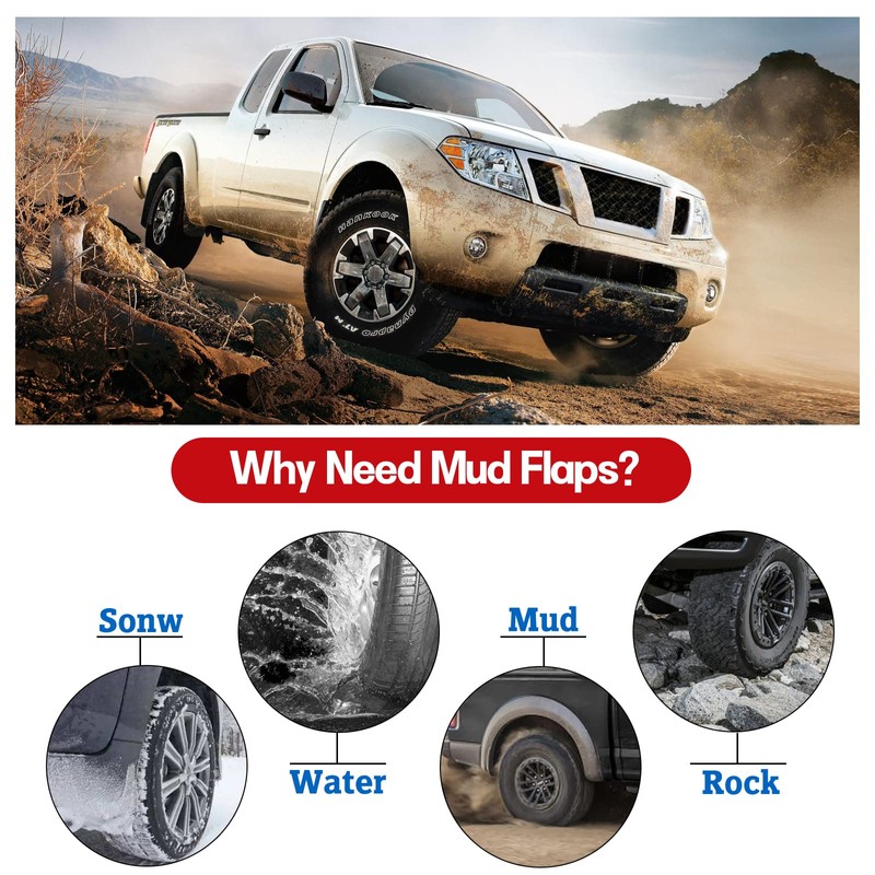 BDFHYK Mud Flaps Splash Guards Mudguards Mudflaps Compatible with Nissan