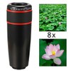 10PCS 8X Telephoto Mobile Phone Lens Universal Detachable Clip-on Lens