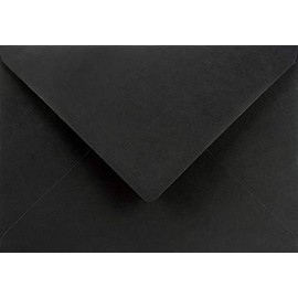 Netuno Pack of 25 Black Envelopes DIN C5 162 x 229 mm 120 g Burano Nero Luxury Envelopes High Quality Invitation Envelopes Coloured Elegant for Wedding Christmas Birthday Anniversary