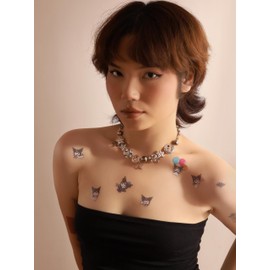 OJERRY Silver Star Pendant Chunky Choker Necklace, Star Punk Y2K Rave Outfit Jewelry Accessories Necklaces for Women, No Gemstone