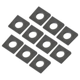 PATIKIL M12 Beveled Square Washers, 20 Pcs Thickness 2 to 6.1mm Wedge Washers in Plain Carbon Steel for Shim Leveling Fastener Hardware, Black