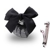 HUIKKJP Chignon Net Barrette with Net Chignon Barrette Bun Net