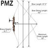 PMZ Recurve Bow and Arrow Set, Professional Aldults Archery Hunting