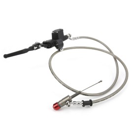 Motorcycle Clutch Cable Wire Clutch Lever, Clutch Lever Brake Lever Perch 7/8in Hydraulic Clutch Brake Lever with 47.2in Cable for 125cc 150cc 180cc 200cc 250cc Off Road Motorcycle Scooter