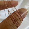 Rose Gold Plated Sterling Silver Fine Diamond Cut Curb 22