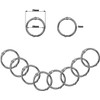 WedDecor 20mm Loose Leaf Rings Mettalic Snap Closure Binder Card