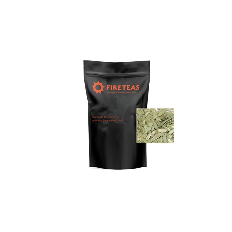 FIRE TEAS Constipation & Laxative Herbal Tea - Organic Peppermint,Senna