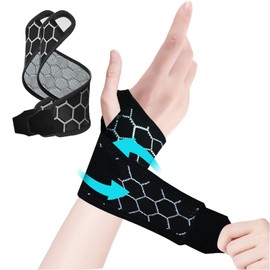 [2 pieces] Wrist Supporter Fixed Protection [Breathable Mesh] Supporter Thumb Base Supporter Protection, Injury Prevention, Wrist Support, Lightweight, Sweat Absorbent, Quick Drying, Sports, Housework
