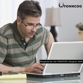 FONHCOO Reading Glasses for Women Men, Blue Light Blocking Reading Glasses Metal Half Frame Computer Readers Anti UV/Glare/Eyestrain (Black 2.25)