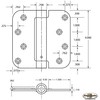 Hinge Outlet Spring Self-Closing Hinges, 4 Inch with 5/8 Inch