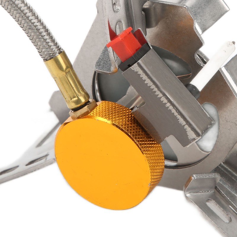 Camping Gas Stove Stainless Steel Strong Durable Windproof Electronic Ignition