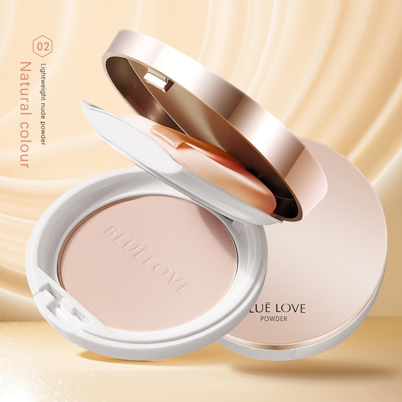BLUE LOVE Face Finishing Pressed Powder, Lightweight Matte Setting Powder