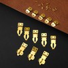 10PCS Brass Solid Padlock Hasp, Gold Metal Latch with Screws,