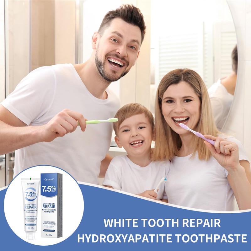 7.5% Hydroxyapatite Toothpaste,Enamel Repair & Whitening,Natural Sensitive Teeth Toothpaste for