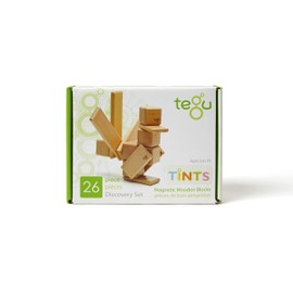 26 Piece Tegu Discovery Magnetic Wooden Block Set,1-99 years old, Tints