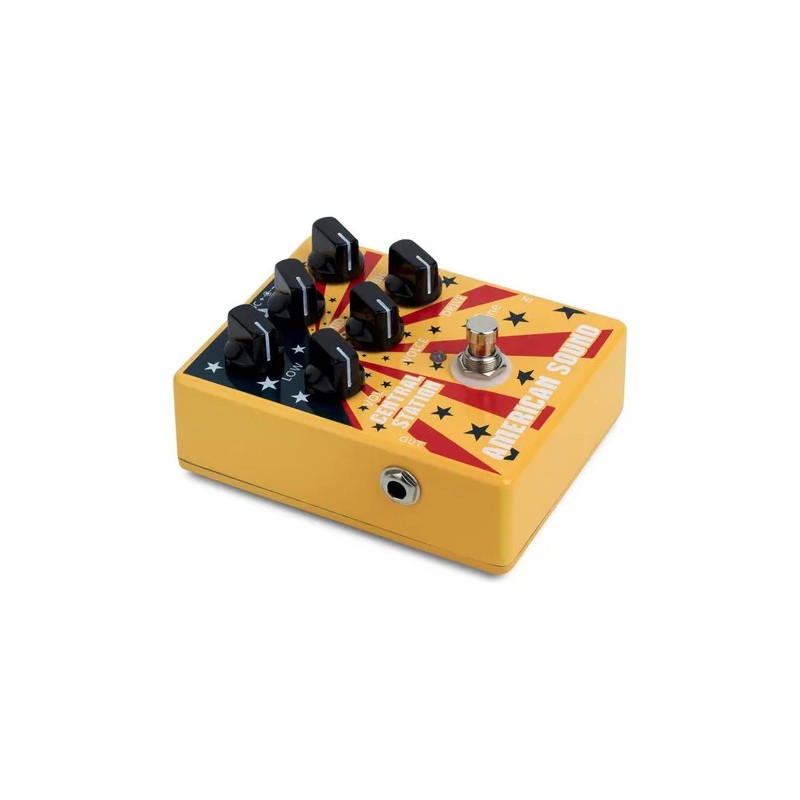 Caline American Sound Cp-55 Pedal Efecto Guitarra Bajo Color Amarillo