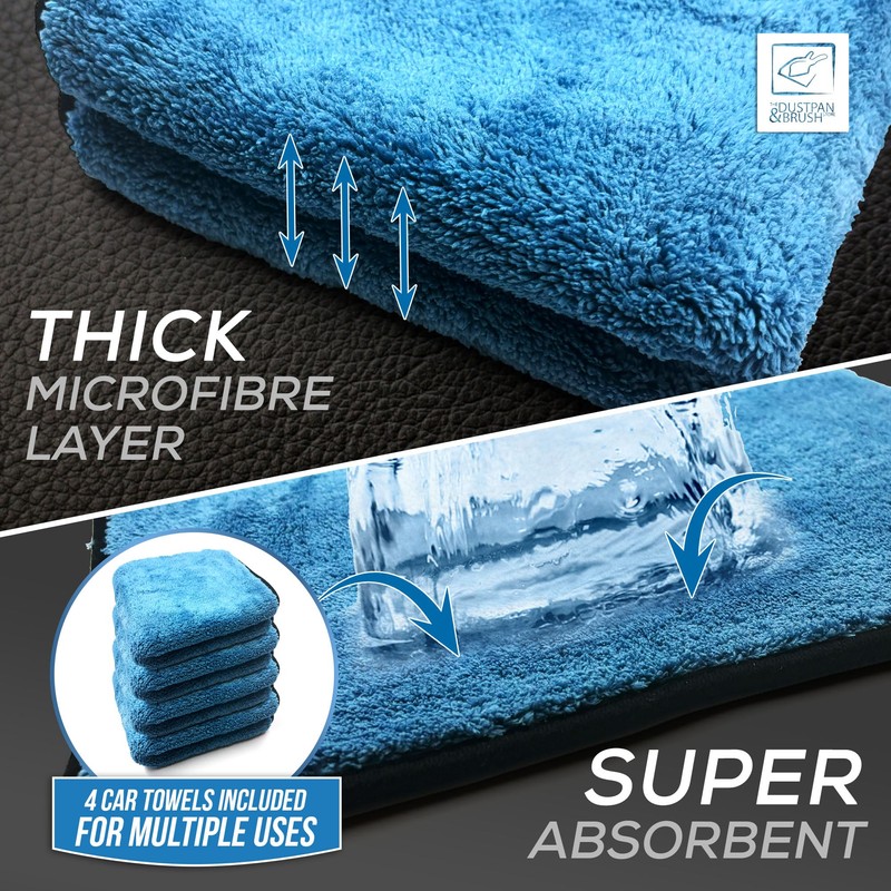 Microfibre Car Drying Towel Thick, Super Absorbent, Lint Free 40cm