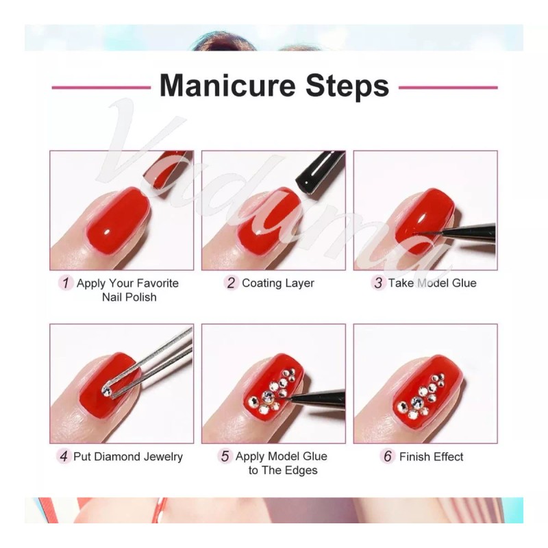 Vaduma Piedra De Cristal Tornasol Super Calidad Nail Art En