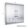 ZHAIUPON Outdoor Kitchen Double Doors, 30" W21 H Stainless Steel