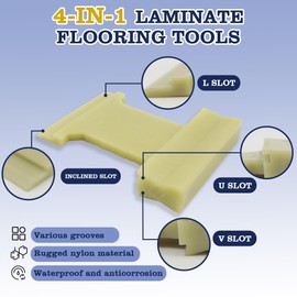 4 in 1 Laminate Flooring Tools, YITOBA Nylon Tapping Block for Wood Floor Composite Board Installation, Large Laminate Floor Tools with Inclined, U, V, and L Slot (Solid)