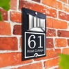 Custom Signs Solar Illuminated Modern Anthracite House Number Sign 24cm