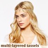 MIRKUZI Hair Bands for Women Bohemian Tassel Headband, Tassel Chain