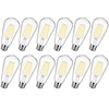12-Pack Vintage LED Edsion Bulbs 100W Equivalent, E26 Base Bulb
