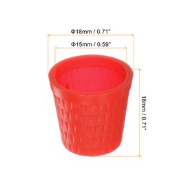 sourcing map Pack of 50 Sewing Thimbles Plastic Sewing Thimble Finger Protector Finger Protector Fingertip Quilting Craft Embroidery Accessories Crafts Sewing Tools Red