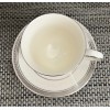 Noritake Ardmore Platinum 7601 Footed Cup and Saucer Set Retired