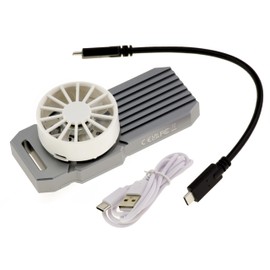 KALEA-INFORMATIQUE USB 4.0 Thunderbolt 4 40G Case for M2 NVMe SSDs. Heavy Duty Shockproof Aluminum Structure with Detachable Fan