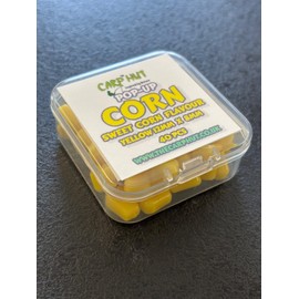 searigs Carp Hut Pop-Up Sweetcorn Bait, 12mm x 8mm, Yellow, 40 Pieces, Flavour Infused Artificial Corn for Carp Fishing