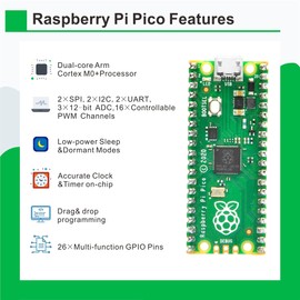 OSOYOO Raspberry Pi Pico Python Hardware Programming Learning Kit with MicroPython and Graphical Programming Tutorials