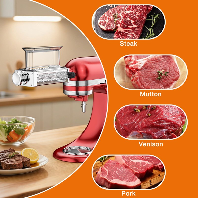 Adjustable Meat Tenderizer for All KitchenAid and Cuisinart Household Stand