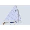 LK Scale Models Wooden Sunfish Model Race with Window Sailboat