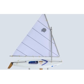 LK Scale Models Wooden Sunfish Model Race with Window Sailboat Decoration 16"-7