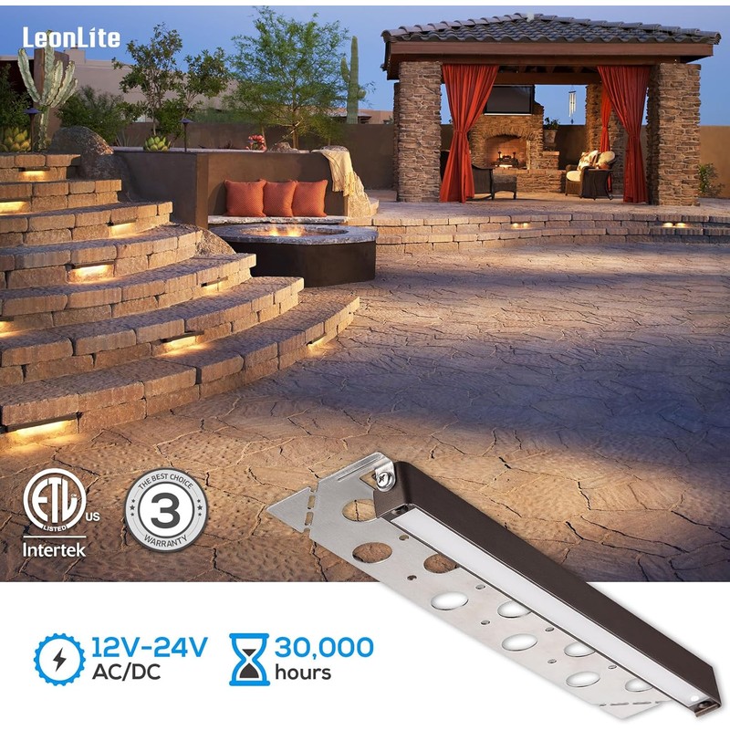 LEONLITE 12 Inch LED Hardscape Lighting, Update Retaining Wall Light,