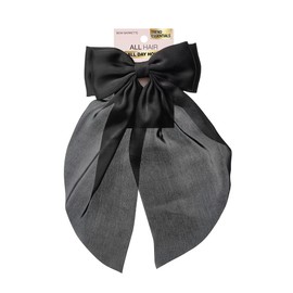 Scunci by Conair - Bow Barrette - hair accessories for women - hair bows - bows - hair barrettes for women - Black Satin