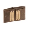 Leather Boxed Style wallet with Flower print and large coin