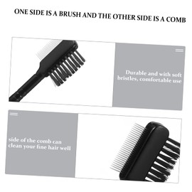 FOMIYES 3pcs Double-ended Eyebrow Brush Wooden Handle Eyelash Mascara Wands Eyebrow and Lash Comb