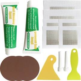 Drywall Repair Kit, Includes 15 PCS Plaster Wall Repair Tools, Simple Repair of Holes and Cracks in Home Walls, Drywall Repair Self Adhesive Patch and Fiberglass Repair Kit