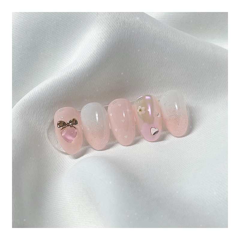 [Handmade Nail Tips] Peony Bloom Nail Tips - Petitful /