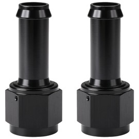 Podavelle 10AN Female to 5/8 Barb Hose Fitting Adapter Straight Swivel Aluminum Black 2PCS
